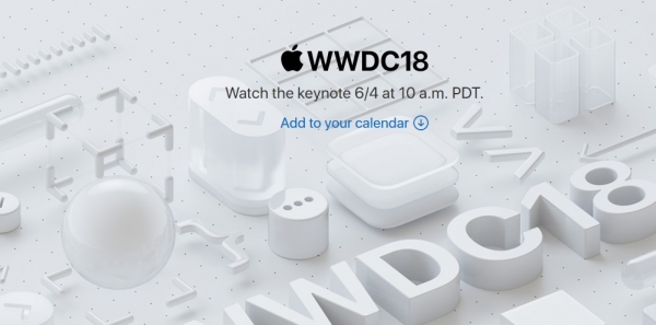 WWDC 2018 중계 페이지