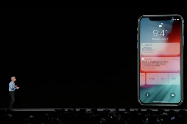 애플이 WWDC 2018서 iOS12를 공개했다 (사진=폰아레나)