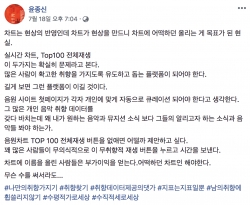 지난 18일, 가수 윤종신은 현 음원 차트 문제점을 지적했다. (사진=윤종신 페이스북)