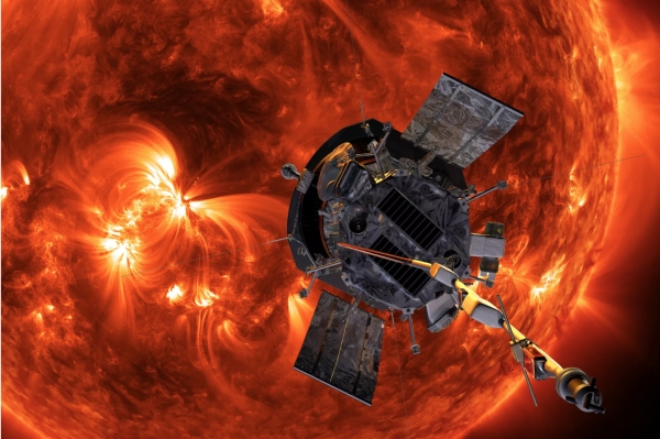 태양 탐사 우주선 '파커'의 비행 예상 모습(사진=NASA)