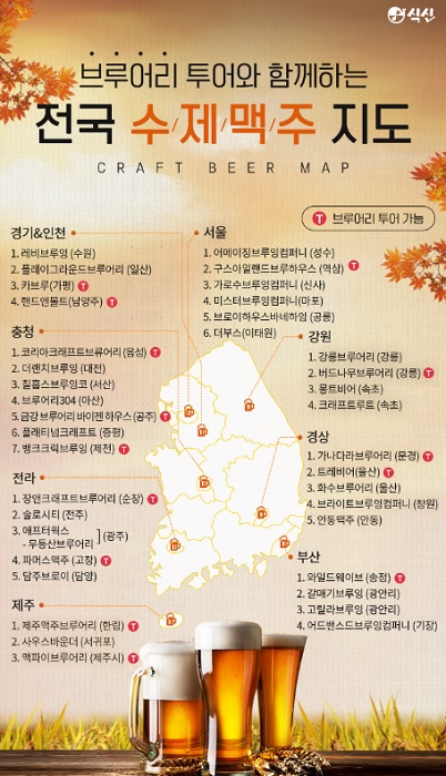 식신, 전국 수제맥주 지도 공개(사진=식신)