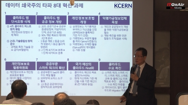 이민화 창조경제연구회(KCERN) 이사장은 KCERN 포럼에서 데이터 쇄국주의 타파를 위한 8대 혁신과제를 발표했다.
