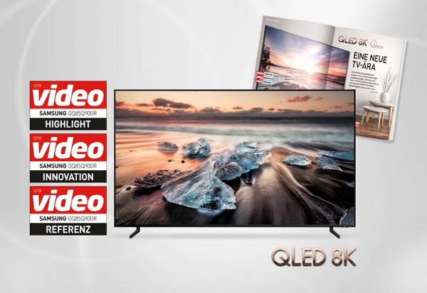 삼성전자가 최근 출시한 QLED 8K TV가 권위 있는 독일 AV 전문 평가지 '비디오'로부터 최고의 TV라는 평가를 받았다. (사진=삼성전자)