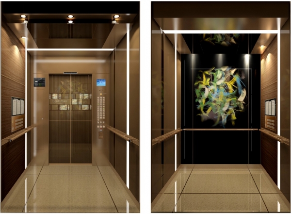 나전칠기와 결합된 티센크루프 엘리베이터, 오는 4월말부터 판매 예정이다.(사진=티센크루프 엘리베이터 코리아)