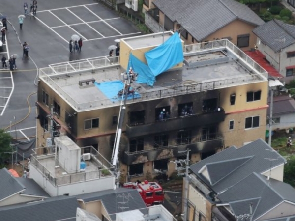 일본 애니메이션 기업 쿄애니는 화재 테러로 인해 다수의 사상자와 데이터가 모두 소실됐다. (사진=AFP)