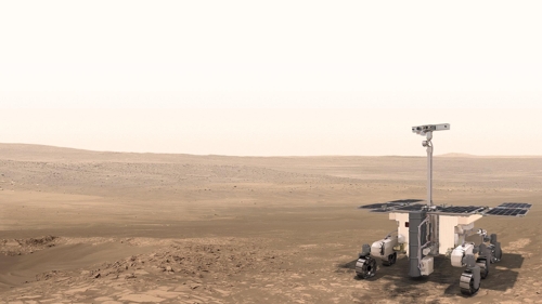 화성 표면의 엑소마즈 '로잘린드 플랭클린' 상상도 (ESA/ATG medialab 제공)