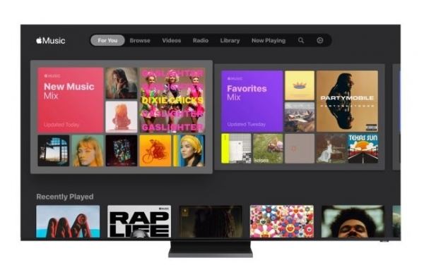 삼성전자 TV에 애플의 음악 스트리밍 서비스인 '애플 뮤직'이 TV 업계 최초로 탑재된다. (사진=연합뉴스)