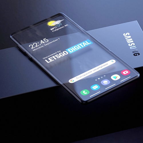 삼성 투명 스마트폰 가상 디자인 [사진:  LetsGoDigital 및 Giuseppe Spinelli]