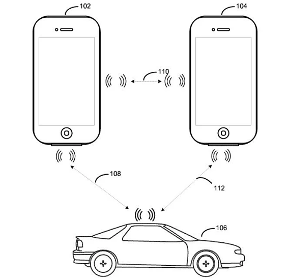 애플의 자동차 관련 특허 중 하나 [사진: 파텐틀리애플]