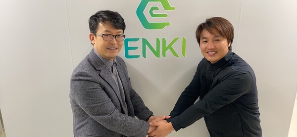 왼쪽부터 배환국 소프트캠프 대표, 박세한 엔키 대표. [사진: 소프트캠프]