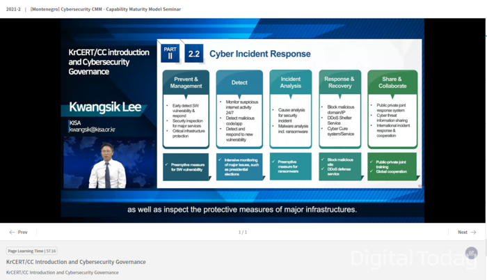 글로벌정보보호센터(GCCD) 후속 사이버보안 세미나 모습 [사진: 한국인터넷진흥원(KISA)]