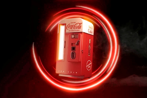 코카콜라가 제작한 코카콜라 빈티지 냉장고 NFT 기념품 [사진: 코카콜라]