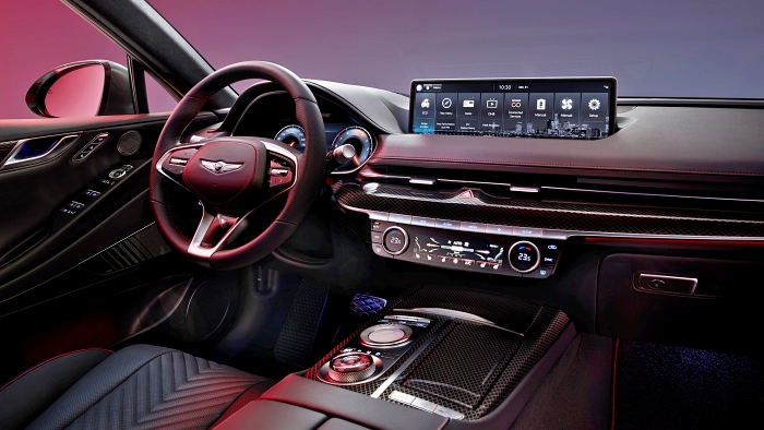 제네시스 G80 스포츠 패키지 인테리어 [사진: 현대차]