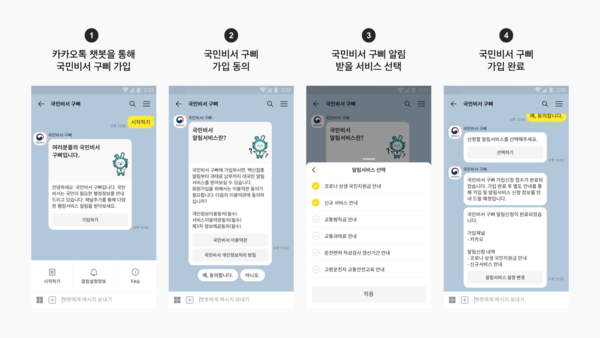 카카오톡 국민지원금 알림 서비스[사진:카카오]