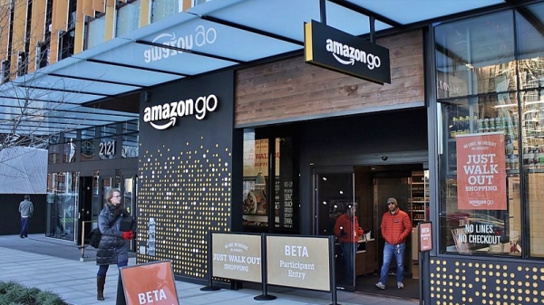 저스트 워크 아웃 기술이 적용된 아마존 고(Amazon Go) 매장
