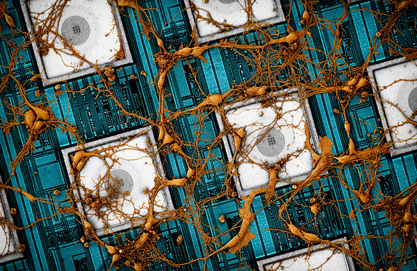   인간의 뇌를 닮은 차세대 뉴로모픽 반도체 비전 이미지 [사진 : 삼성전자]