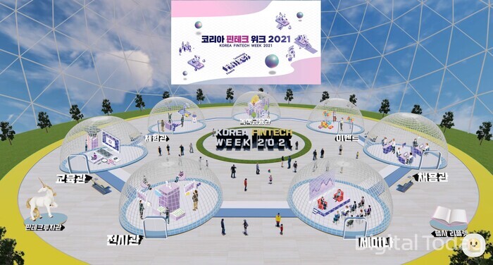 [사진: 코리아 핀테크 위크 2021 홈페이지 모습]