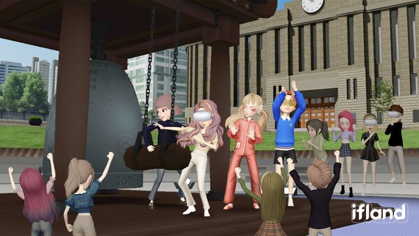 SKT가 서울디지털 재단과 협력해 이프랜드에 서울광장과 보신각 제야의 종을 구현한 2022 메타버스 서울 제야의 종 페스티벌 행사 리허설 모습 [사진 : SK텔레콤]