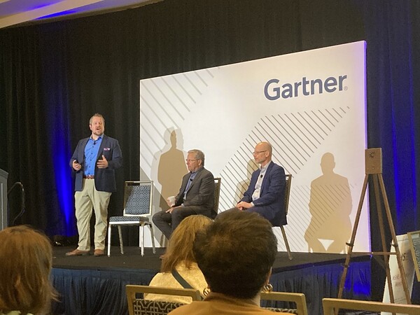 파수가 가트너 시큐리티 서밋 행사에서 제로 트러스트 데이터 보안 플랫폼 구축을 주제로 발표를 진행했다. [사진: 파수]