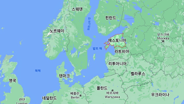 친 블록체인 국가로 떠오르는 북유럽 발트 3국 [사진: 구글지도]