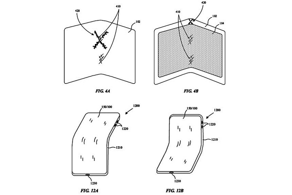 애플이 균열 방지 디스플레이 기술에 관한 특허를 출원했다 [사진: 미국 특허청]