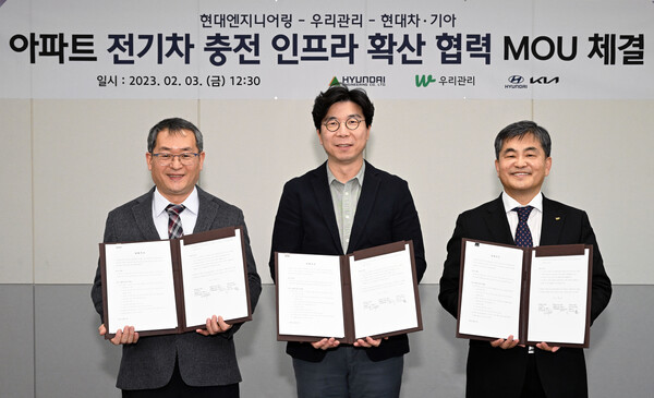 현대차·기아-현대엔지니어링-우리관리 3자 간 업무협약식 [사진: 현대자동차그룹]