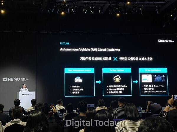 카카오모빌리티가 8일 그랜드 인터컨티넨탈 서울 파르나스에서 ‘NEXT MOBILITY: NEMO 2023(이하 NEMO 2023)’을 열고 새로운 플랫폼 미래 전략을 발표했다 [사진: 조믿음 기자]
