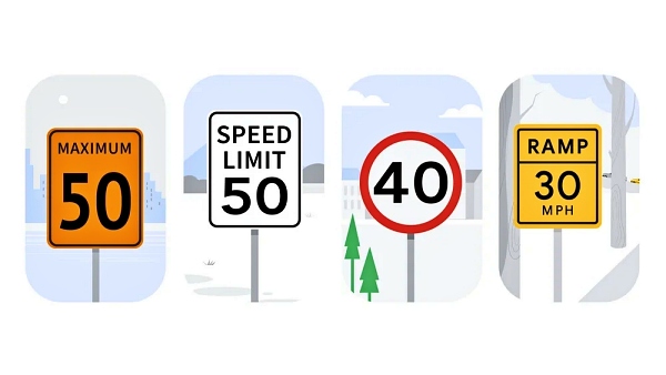 구글 지도가 속도 제한 표지판 알림 기능을 제공한다 [사진: 구글]