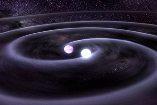 두 블랙홀의 합병과정 [사진: NASA]