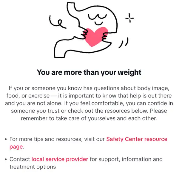 틱톡이 체중 감량 콘텐츠를 단계적으로 제한할 계획이다.[사진: 틱톡]