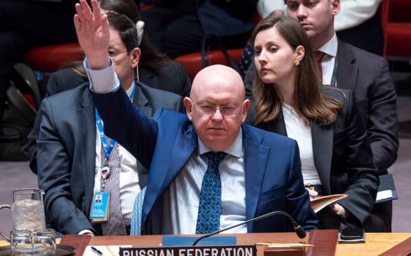 러시아가 핵무기 우주 배치 금지에 관한 유엔 안보리 결의안에 거부권을 행사했다. [사진: AP 연합뉴스]