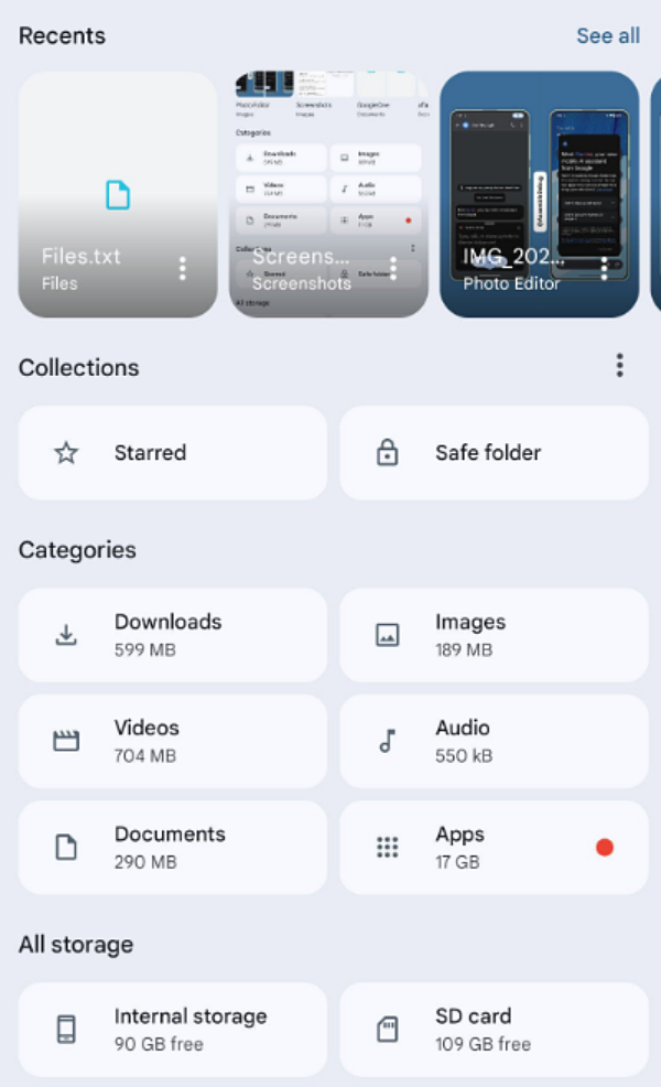 구글 파일의 '컬렉션에 추가' 기능 [사진: 구글]