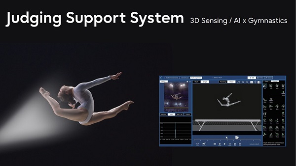체조 경기를 채점하는 인공지능(샌즈 카지노 사이트) 심판 'JSS'[사진: 후지쯔]