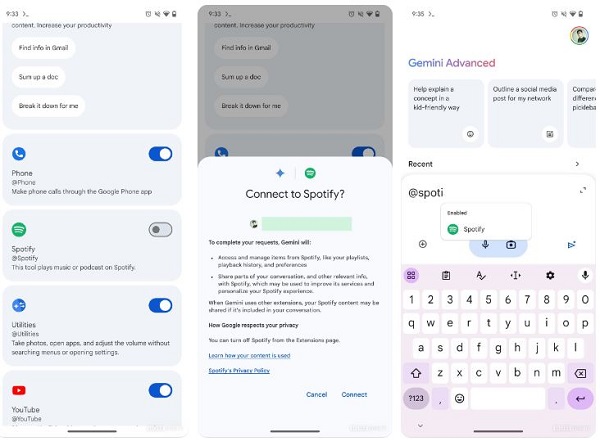 제미나이의 스포티파이 통합 [사진: 안드로이드오소리티] 