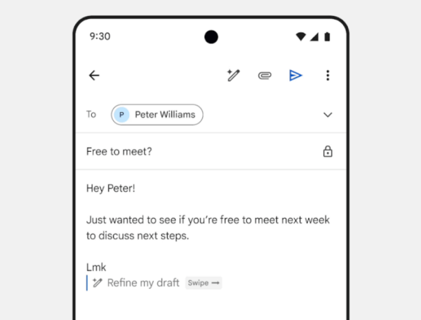  지메일에 이메일 편집을 도와주는 기능이 추가됐다. [사진: 구글]