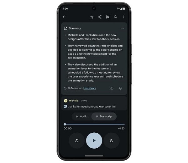 제미나이 나노는 휴대폰에서 실행할 수 있다. [사진: 구글]