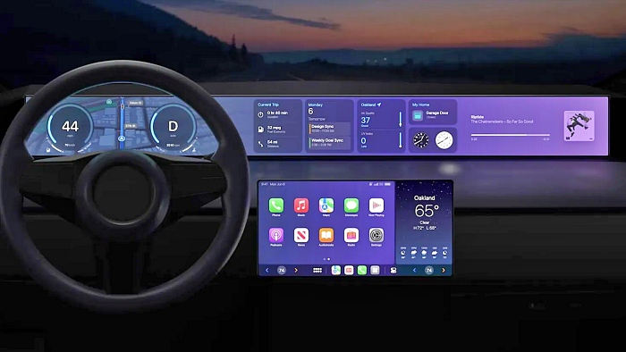 WWDC 2022 행사에서 선보인 차세대 슬롯사이트 추천(CarPlay) 인터페이스 [사진: 애플]