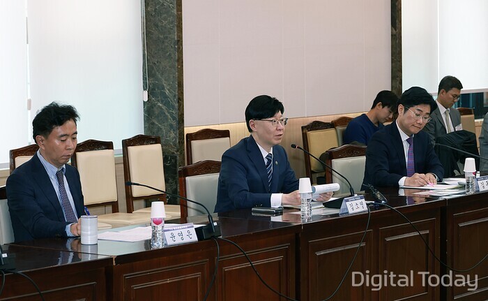 김소영 금융위 부위원장(가운데)이 12일 오후 정보서울청사에서 열린 가상자산 업계 및 전문가 간담회에 참석해 발언하고 있다. [사진: 금융위원회]