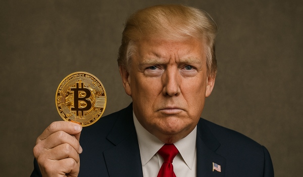 도널드 트럼프 미국 대통령과 비트코인을 형상화한 AI 생성 이미지 [사진: GPT-4o]