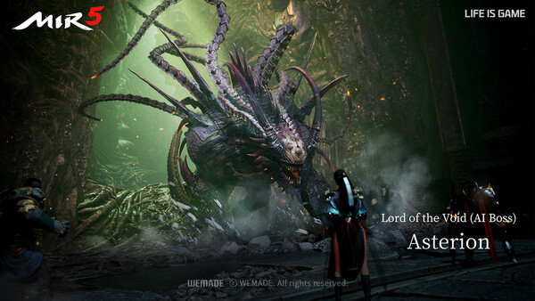 '미르5' AI 보스 아스테리온 [사진: 위메이드]