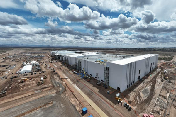 LG에너지솔루션이 미국에 건설 중인 미국 첫 원통형 배터리 생산 시설 애리조나 공장 [사진: LG에너지솔루션]