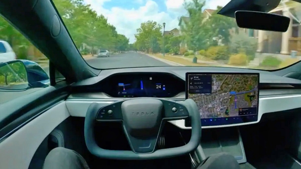 테슬라 자율주행 FSD 시연 모습 [사진: 테슬라]