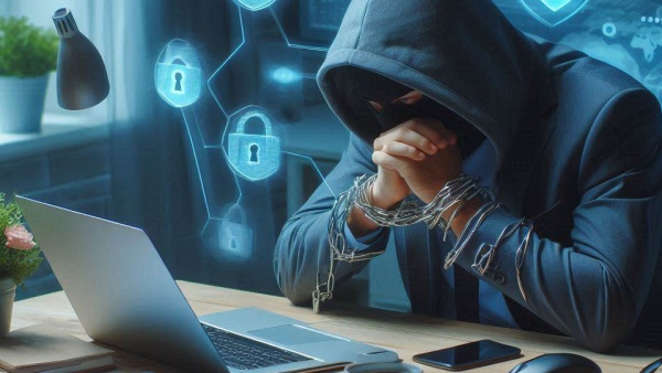 재택근무는 편의성 면에서 장점이 있지만, 사이버 공격에 취약하다는 단점이 드러났다. [사진: Bing Image Creator]