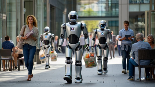 아마존이 로봇과 인간이 공존할 수 있는 새로운 직업 모델을 제시했다. [사진: Reve AI]