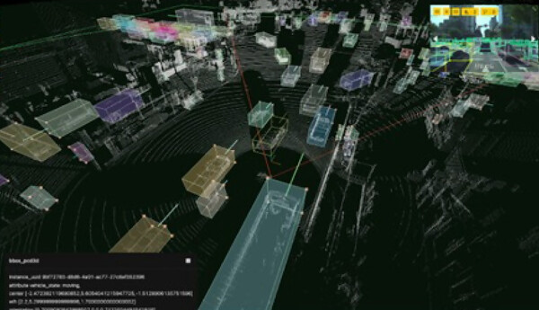 자율주행 차량용 카메라-라이다-레이더 융합형 3D 동적객체 검출 추적 학습 데이터국내 환경 맞춤형 [사진: 카카오모빌리티]