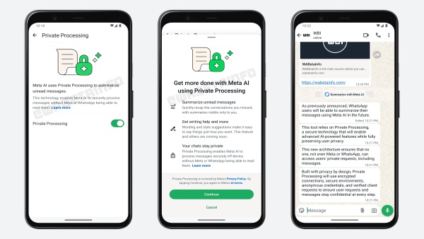 왓츠앱이 생성형 AI를 활용한 미확인 메시지 요약 기능을 시범적으로 도입했다. [사진: 와베타인포]