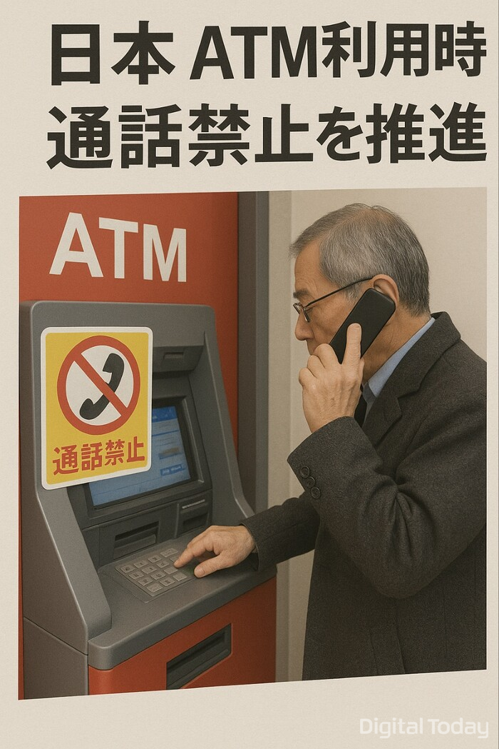 챗GPT로 제작한 일본 ATM 사용 시 통화 금지 추진에 관한 이미지 [사진: 디지털투데이]