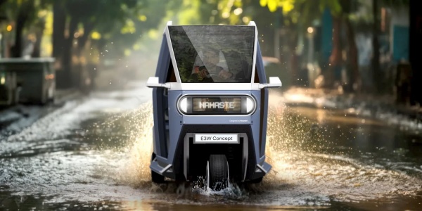 현대차가 공개한 인도 현지 맞춤형 초소형 전기차 E3W [사진: 현대차]