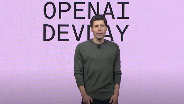 오픈AI 데브데이 행사에서 샘 알트만 CEO [사진: 오픈AI 유튜브 갈무리]