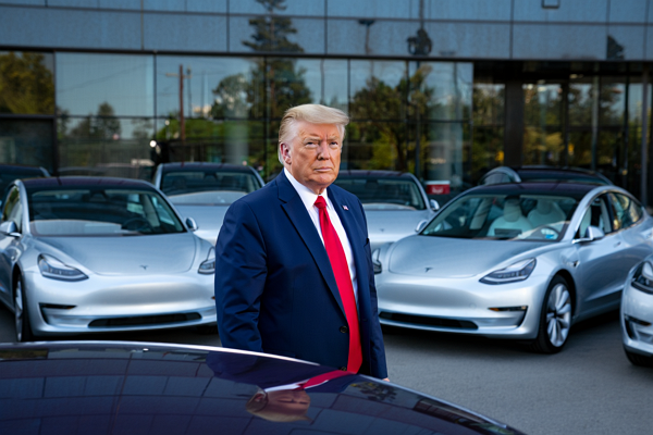 미국에서 전기차 세액 공제 혜택 종료가 예고된 후, 판매가 급증하고 있다. [사진: reve AI]